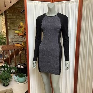 Tibi NY Dress Black White Colorblock Long Sleeves Size 4